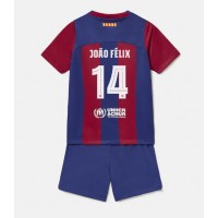 Barcelona Joao Felix #14 Replika babykläder Hemmaställ Barn 2023-24 Kortärmad (+ korta byxor)